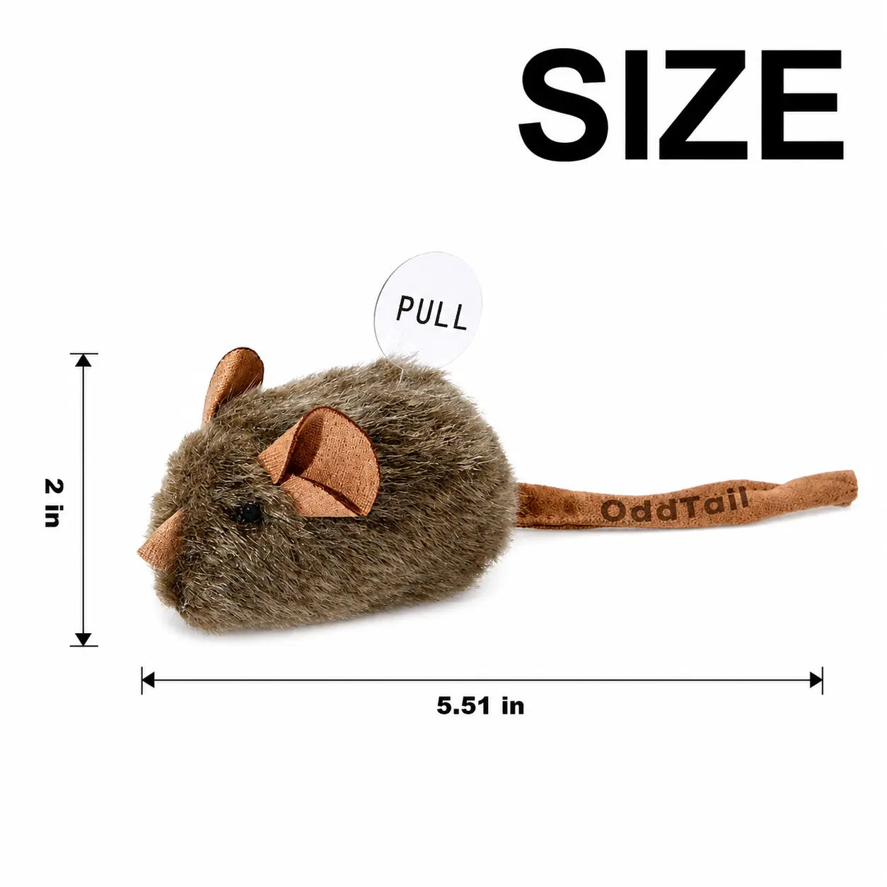 Oddtail 3-Pack Interactive Plush Cat Toys with Catnip - Touch Activated Chirping Grey Mice for Indoor Play and Boredom Relief