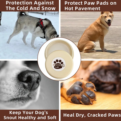 Petpawcare Dog Paw Cleaner 5 Oz No Rinse Balm for Dry Cracked Paws & Nose with Microfiber Towel & Travel Bag for Dogs Cats