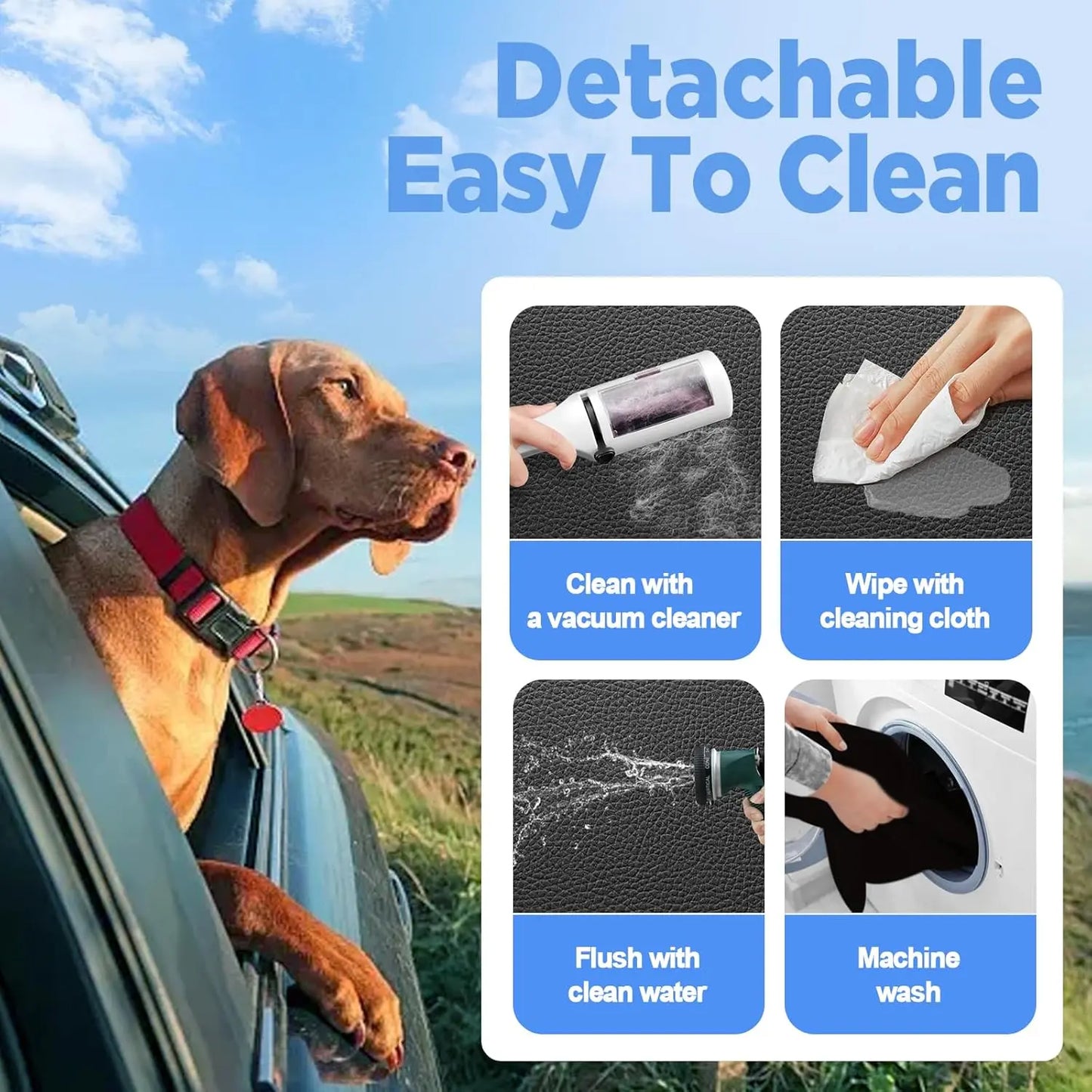 Premium Waterproof Dog Rear Seat Extender and Car Seat Cover, Enhanced Durability and Safety Features, Easy to Clean, Supports Up to 400 Pounds, Foldable Design for Comfort and Convenience