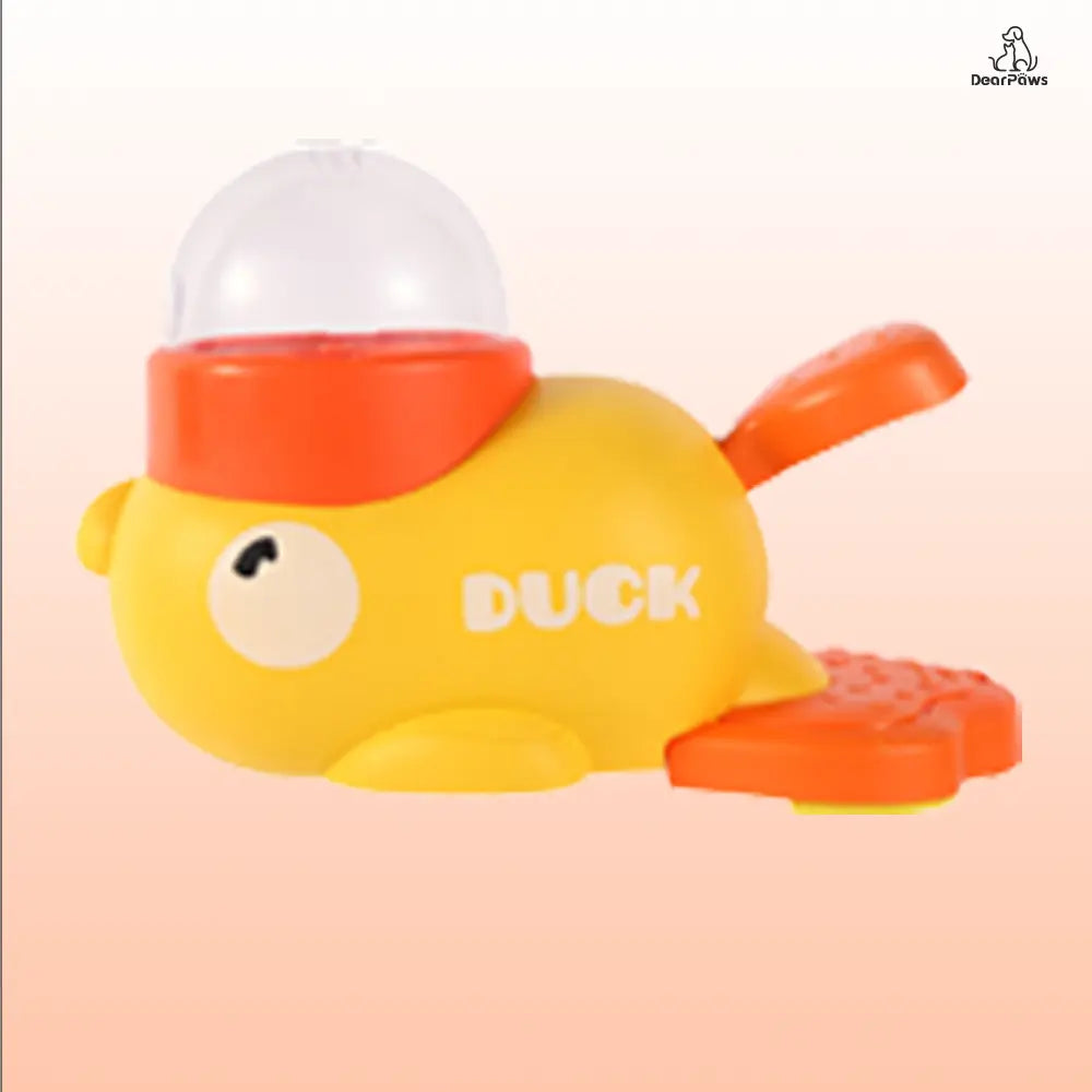 Dearpaws 3-in-1 Interactive Pet Feeding Set for Cats and Dogs - Includes Little Yellow Duck Food Dispenser, Chili Pepper Leaker Toy, and Silicone Slow Feeder Licking Bowl for Healthy Eating
