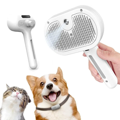 Pecute Pet Spray Hair Removal Brush for Cat/Dog – Deshedding & Grooming Tool, One Button Hair Removal