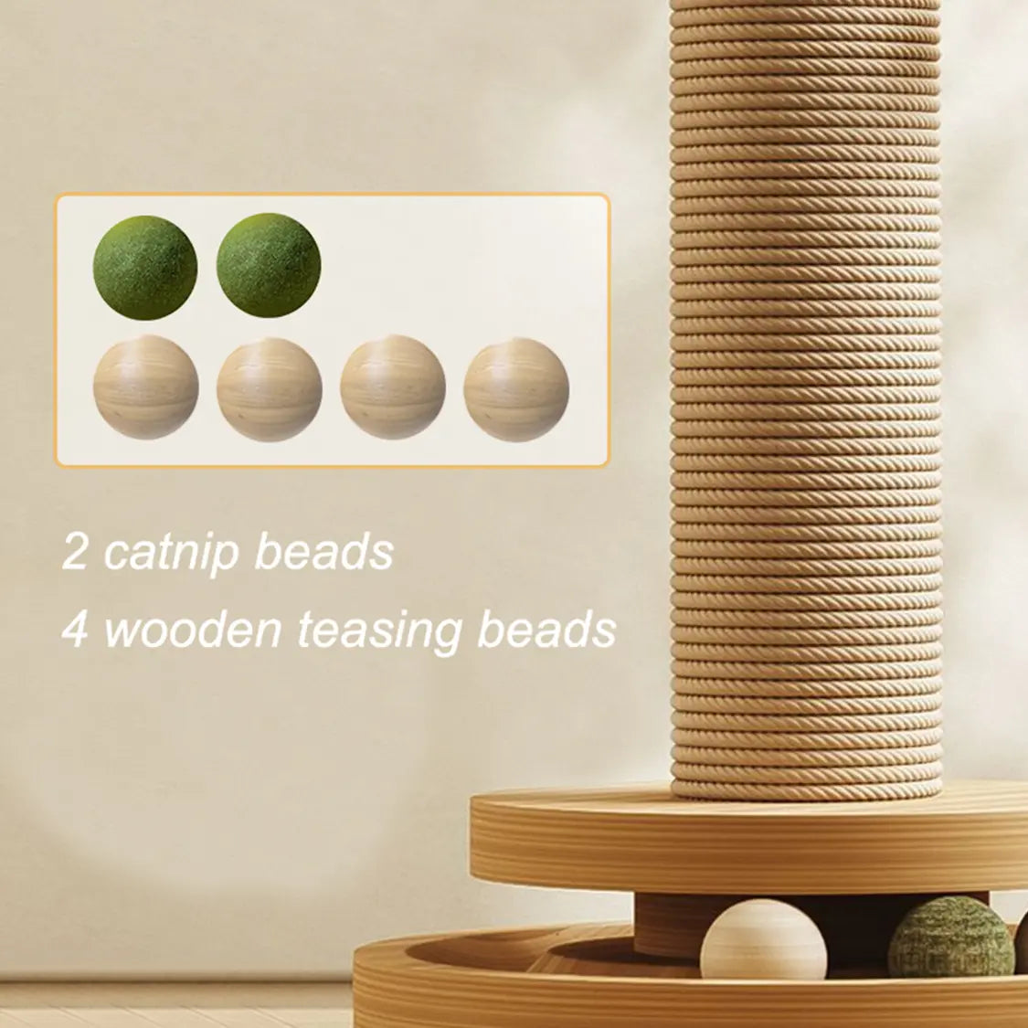 Solid Wood Standing Cat Climbing Tower - Scratcher Board, Vertical Scratcher, Scratching Post, Interactive Toy for Felines That Encourages Climbing, Enhances Playtime, Keeps Feline Entertained