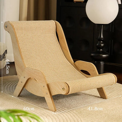 Multifunctional Sisal Cat Chair - Beach - Style Cat Furniture with Scratching Board. Sturdy Cat Hammock Lounger, Ideal for Kittens, Indoor Cats & Small Dogs. a Cozy, Durable, and Entertaining Pet Haven. Beds Home
