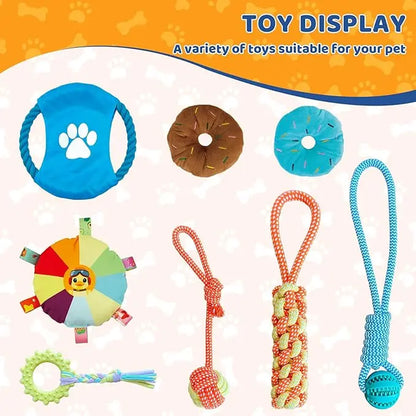 Indoor Puppy Play Gym - Agility Training and Enrichment Aid with Snuffle Mat, 8 Hanging Toys, PVC Frame, and Bite-Resistant Velcro Rope for Small Dogs
