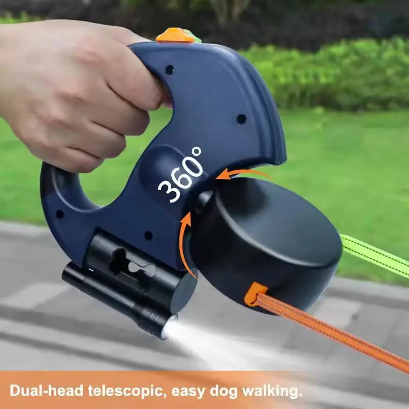 Tangle-Free Dual Dog Leash with 360° Swivel Head – for 2 Medium -Large Dogs (30 Lbs), 10Ft Retractable Leash, Lightweight Anti-Wear Handle, Dogaccessories,Puppy Essentials, No Tangle Leash, Retractable Dual Leash