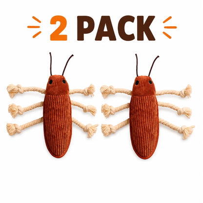 Pet Balloon Cockroach Dog Toy, Interactive Squeaky Plush Chew Toy with Rope Legs, Tug of War Toy for Small Medium Large Dogs, Puppy Enrichment Toy
