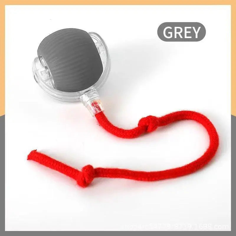 2026 New Smart Automatic Rolling Rubber Ball Cat Toy - USB Rechargeable, Light-Up, Quiet, Bite-Resistant, Wear-Resistant, Non-Toxic, Shatterproof, Plain, Adjustable Mode, Speedy Tail Moving, Universal Fit Interactive Pet Toy (Free Gift Included)