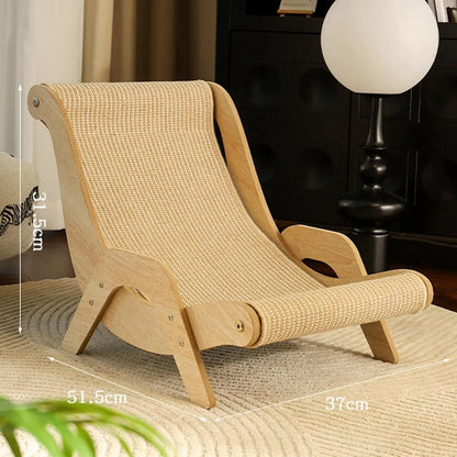 Multifunctional Sisal Cat Chair - Beach - Style Cat Furniture with Scratching Board. Sturdy Cat Hammock Lounger, Ideal for Kittens, Indoor Cats & Small Dogs. a Cozy, Durable, and Entertaining Pet Haven. Beds Home