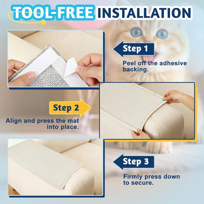 Door Protector for Cats - Eco-Friendly Scratch Mat for Door Frames, Furniture, and Couch Sides, Durable and Safe Solution for Indoor Cats