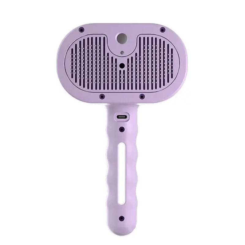 Blue Light Model Steam Brush,Dog Brush, Brush, Pet Spray, Steam Brush, for Dogs and , Anti-Static Hair Removal , Hair , Grooming Tools for Long and Short-Haired Pets, Purple Stuff