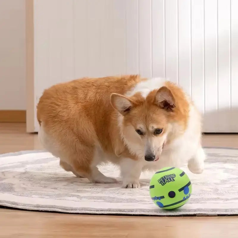 Pet Sound Toy Ball, Silicone Dog Treats Dispenser Ball, Interactive Dog Training Ball, Interactive Pet Chew Toys, Fun Indoor and Outdoor Dog Toy, Durable Chew