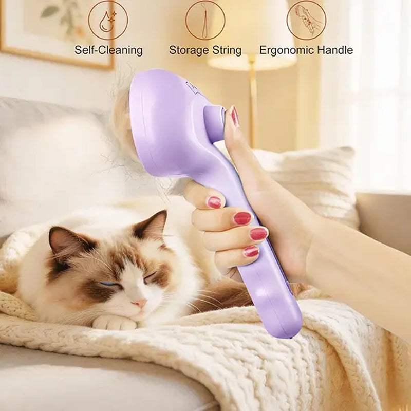 Blue Light Model Steam Brush,Dog Brush, Brush, Pet Spray, Steam Brush, for Dogs and , Anti-Static Hair Removal , Hair , Grooming Tools for Long and Short-Haired Pets, Purple Stuff