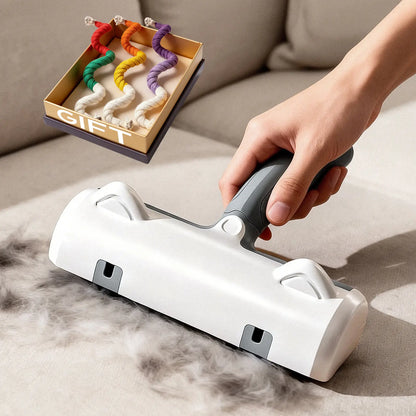 Bestgod Reusable Pet Hair Removal Roller - Eco-Friendly Advanced Static Adsorption Tool, Cost-Effective Deep Cleaning, Effortless Push-Pull for Dogs-Cats, Furniture-Carpet, Washable Large Dustbin, Adorable Design, Exclusive Bonus Pet Chew Toy, Easter Gift