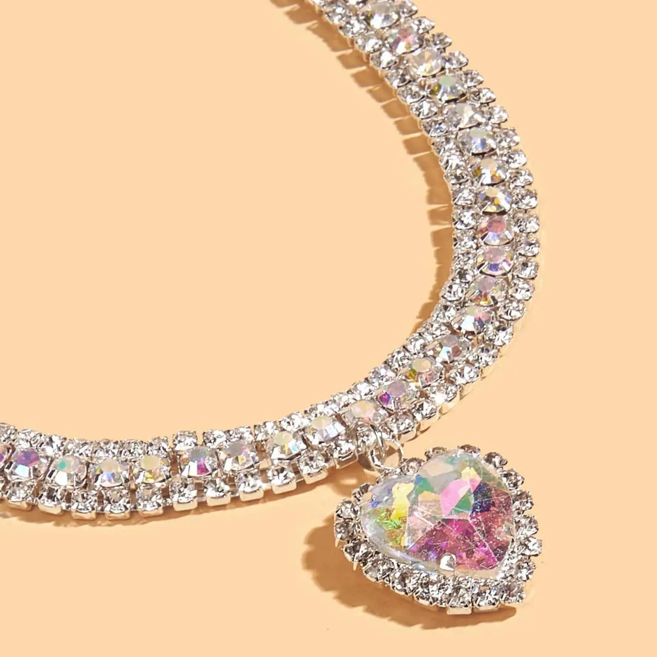 Heart Shaped Artificial Diamond Pet Collar, Aesthetic Cute Cat Collar, Cat and Dog Accessory