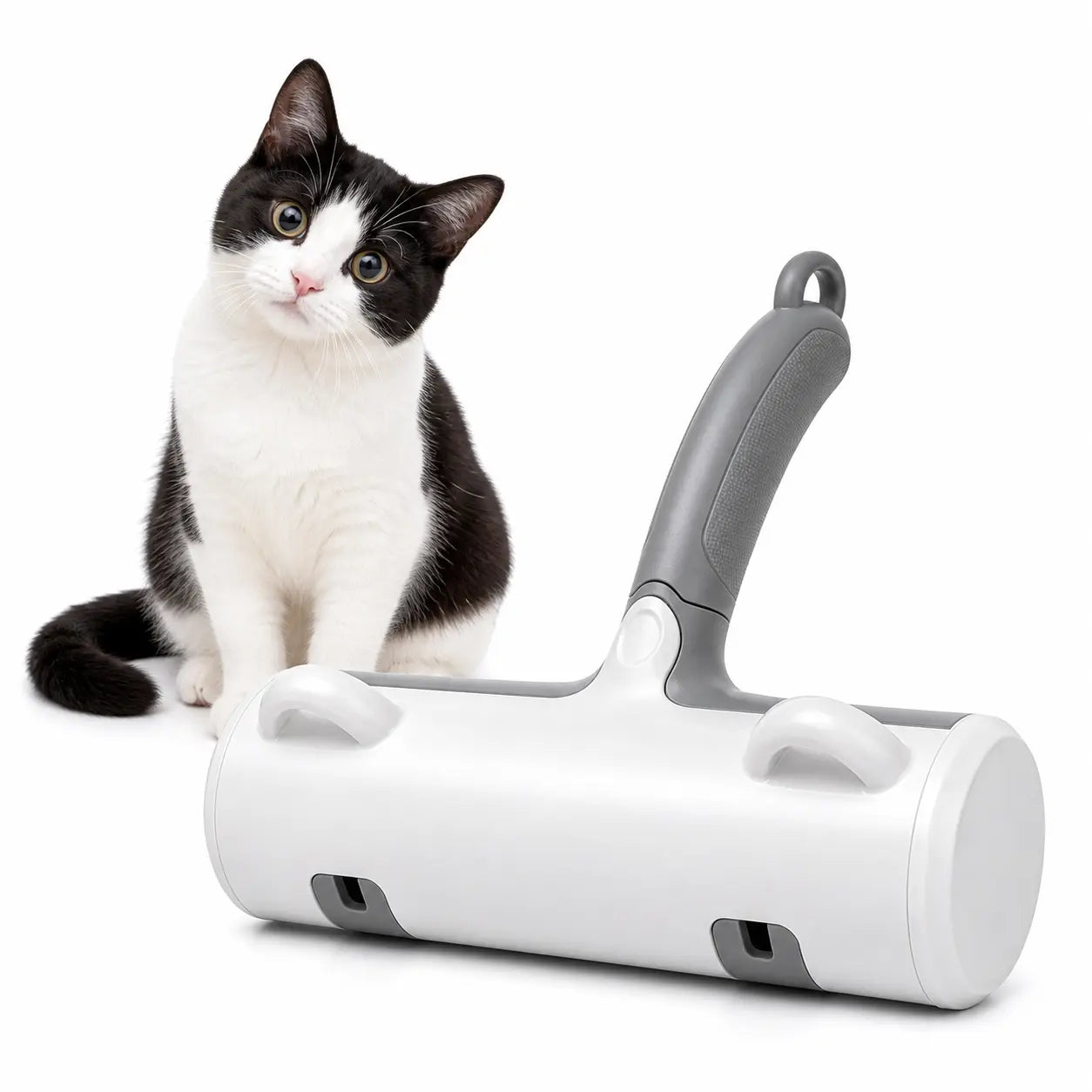 Bestgod Reusable Pet Hair Removal Roller - Eco-Friendly Advanced Static Adsorption Tool, Cost-Effective Deep Cleaning, Effortless Push-Pull for Dogs-Cats, Furniture-Carpet, Washable Large Dustbin, Adorable Design, Exclusive Bonus Pet Chew Toy, Easter Gift
