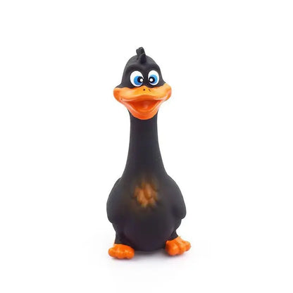 Durable Interactive Latex Dog Toy - Large Mouth Duck with Squeaker for Chewing and Play