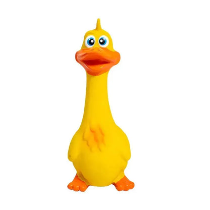 Durable Interactive Latex Dog Toy - Large Mouth Duck with Squeaker for Chewing and Play