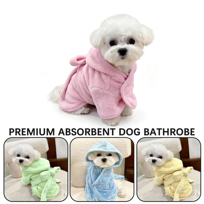 Super Absorbent and Cute Pet Bathrobes for Small Dogs, Puppy and Cats - Quick-Drying, Soft, Comfortable for All Seasons, Absorbent Bath Towels for Cats and Dogs, Quick-Drying Bathrobes with Secure Closure