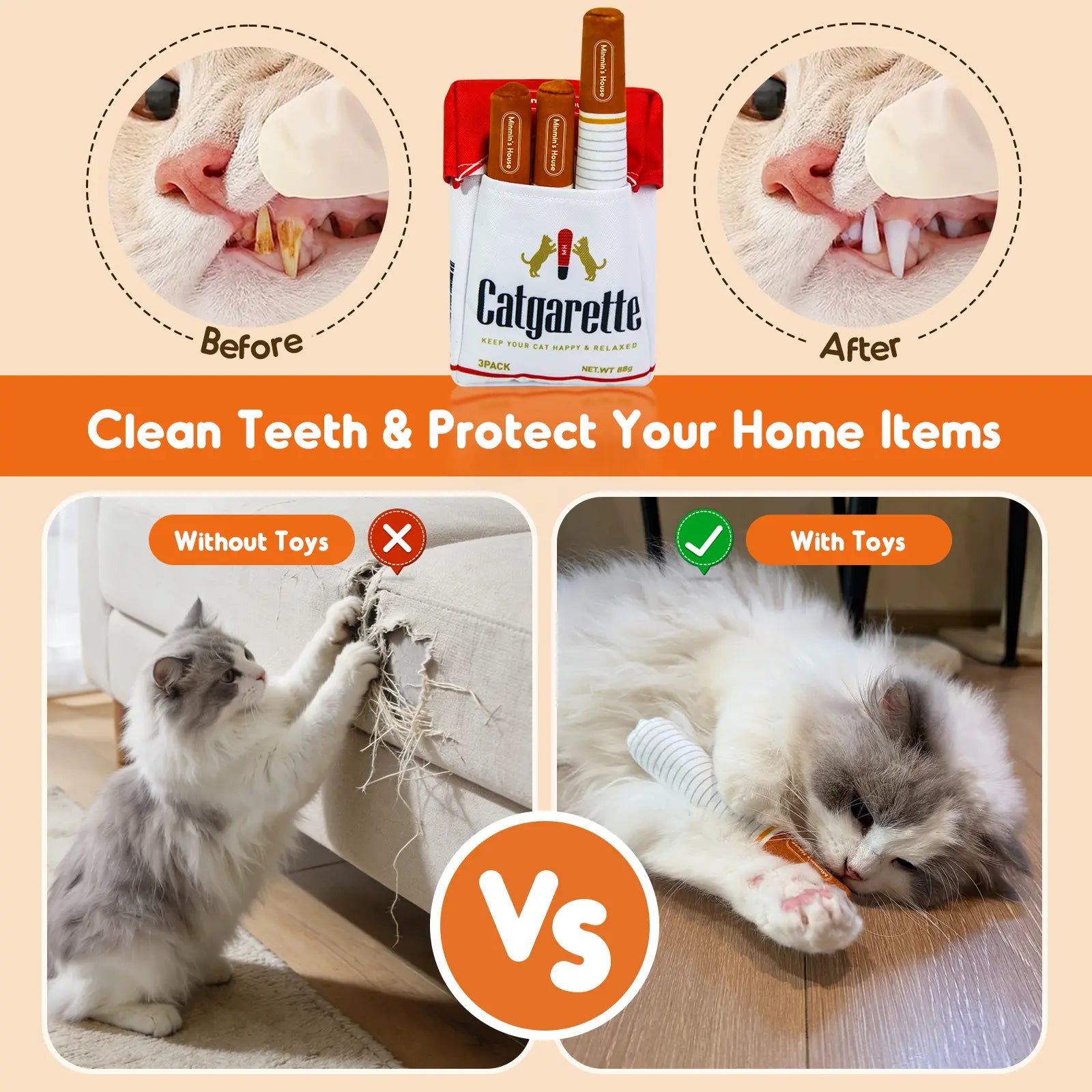 Catnip Toys with A+ Premium Natural Catnip – Baby-Grade Interactive Chew & Kicker Toys for Indoor Cats & Kittens, Boredom & Stress Relief #Summervibes #Petlovers