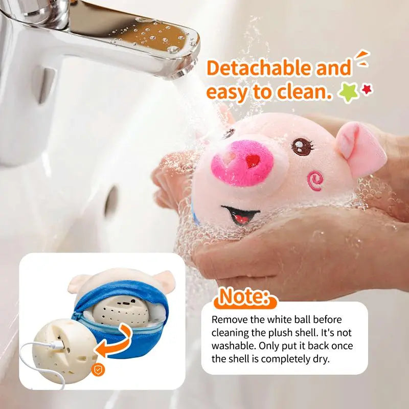 Interactive Jumping Squeaky Pig Dog Toy with Recording and Music Modes - Rechargeable Moving Chew Toy for Small to Medium Dogs