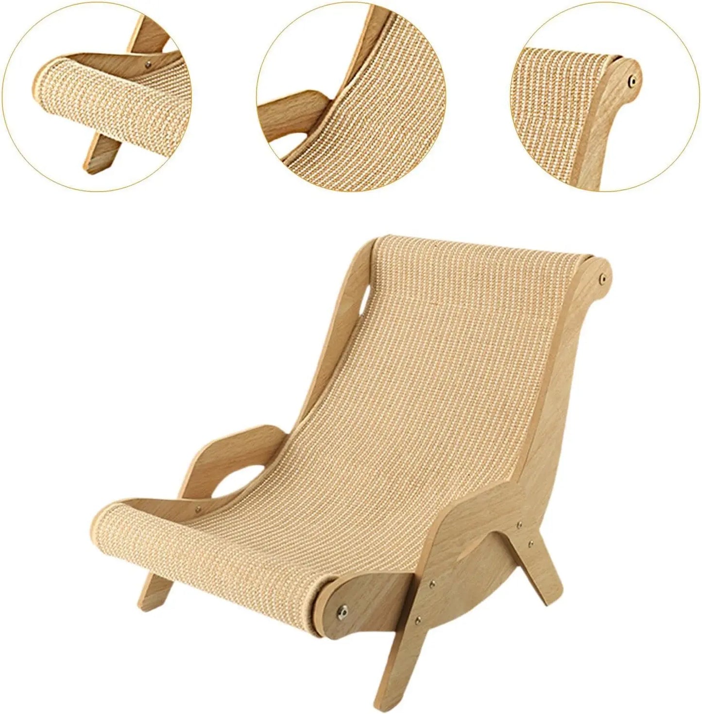 Multifunctional Sisal Cat Chair - Beach - Style Cat Furniture with Scratching Board. Sturdy Cat Hammock Lounger, Ideal for Kittens, Indoor Cats & Small Dogs. a Cozy, Durable, and Entertaining Pet Haven. Beds Home