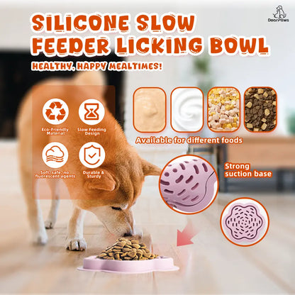 Dearpaws 3-in-1 Interactive Pet Feeding Set for Cats and Dogs - Includes Little Yellow Duck Food Dispenser, Chili Pepper Leaker Toy, and Silicone Slow Feeder Licking Bowl for Healthy Eating