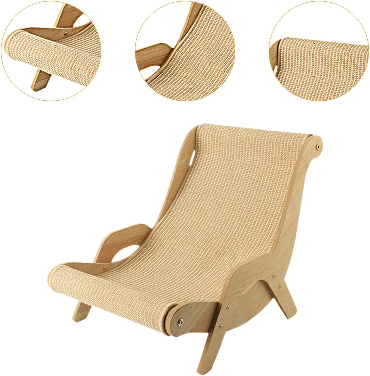 Multifunctional Sisal Cat Chair - Beach - Style Cat Furniture with Scratching Board. Sturdy Cat Hammock Lounger, Ideal for Kittens, Indoor Cats & Small Dogs. a Cozy, Durable, and Entertaining Pet Haven. Beds Home