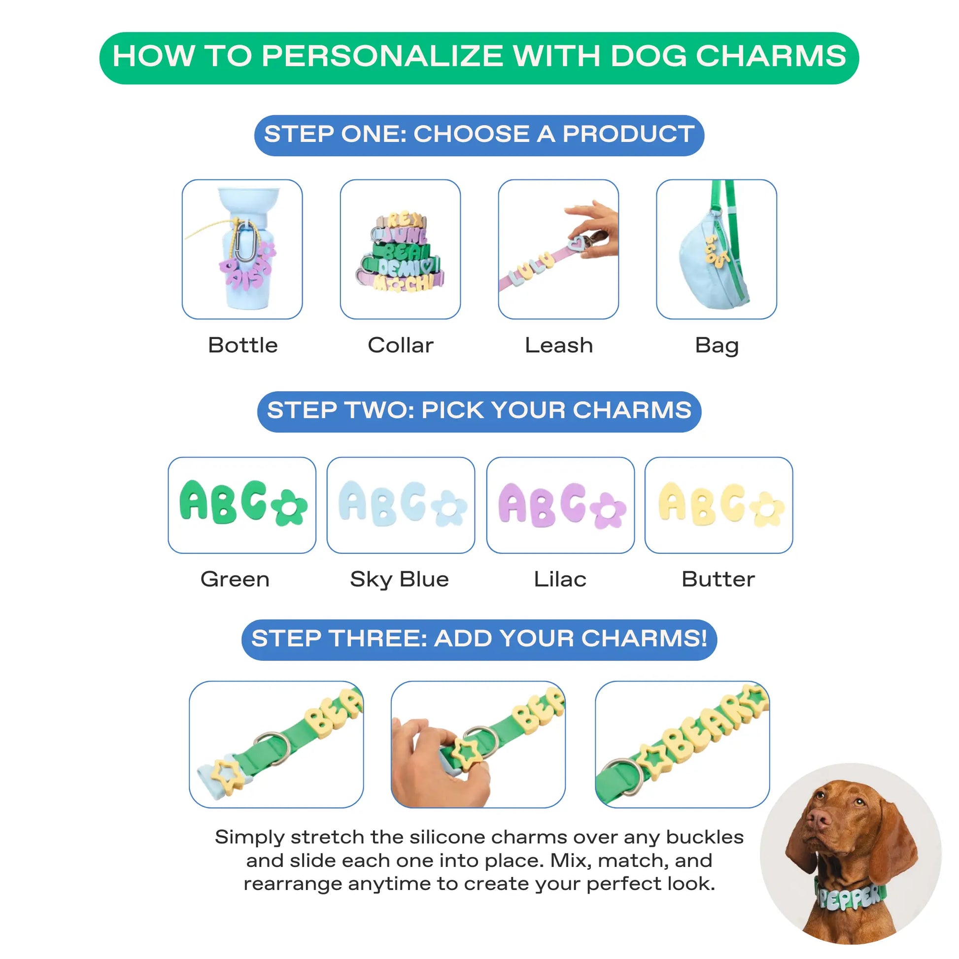 20 oz Portable Dog Water Bottle for Travel