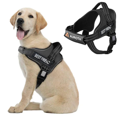【#Summersale】No Pull Dog Harness Straps, Safety Harnesses for Dogs – Soft Padded Service Vest, Reflective, Adjustable, Easy on & off – Ideal for Walking & Training, Fits Small, Medium & Large Dogs